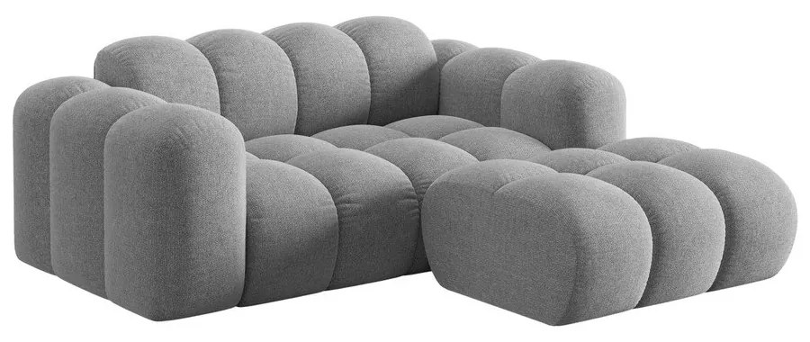 Светлосив шенилов ъглов диван (десен ъгъл) Treno – Cosmopolitan Design