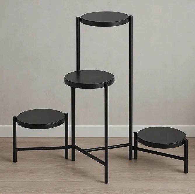 Метална стойка за цветя - 4 нива