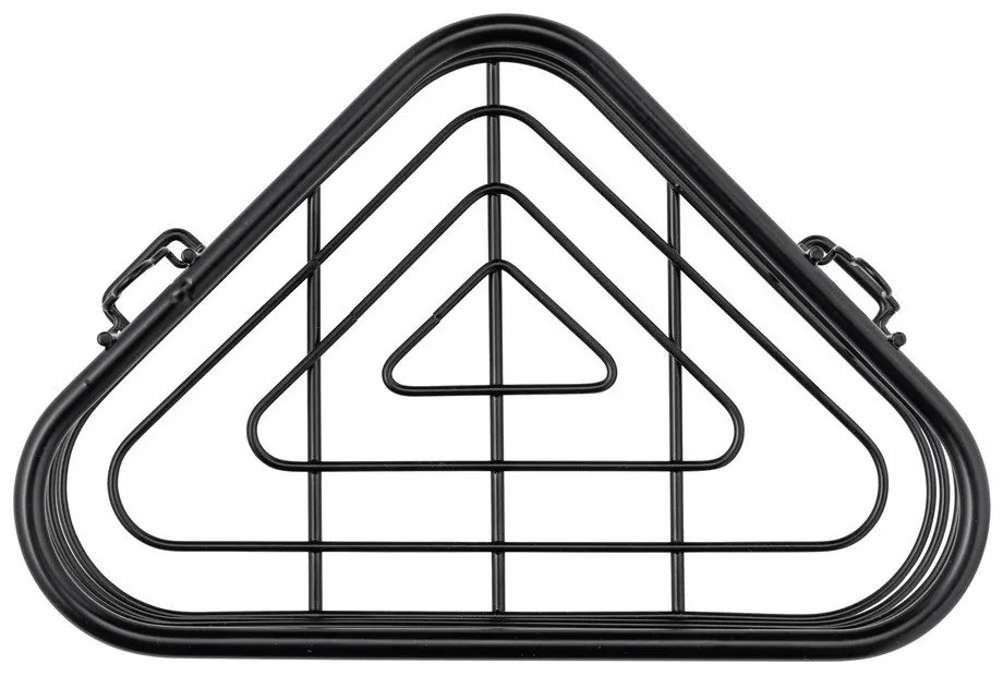 Черен ъглов рафт за душ Trestina, 25 x 11 cm - Wenko