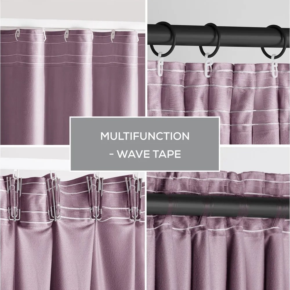 Светлорозово затъмняващо перде 140x270 cm Pleat – Restilo