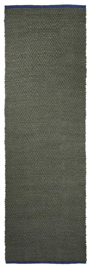 Тъмнозелена пътека от юта 80x245 cm Notes – Mette Ditmer Denmark