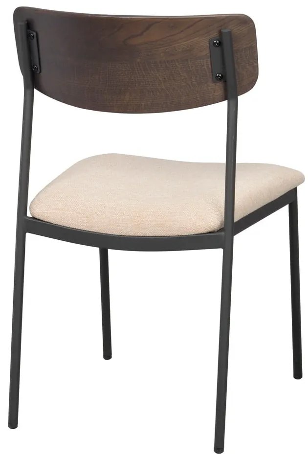 Трапезни столове в кремаво и тъмнокафяво в комплект от 2 бр. Maymont – Rowico