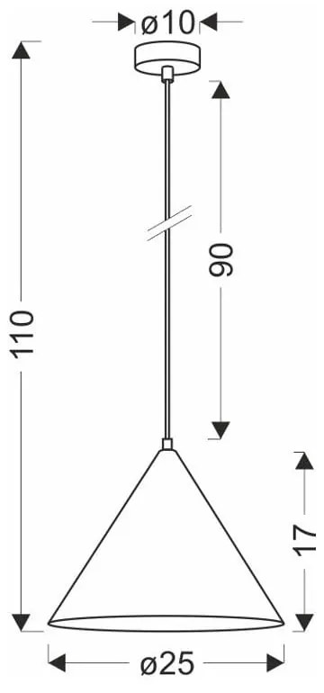 Кафява висяща лампа със стъклен абажур ø 25 cm Dunca - Candellux Lighting