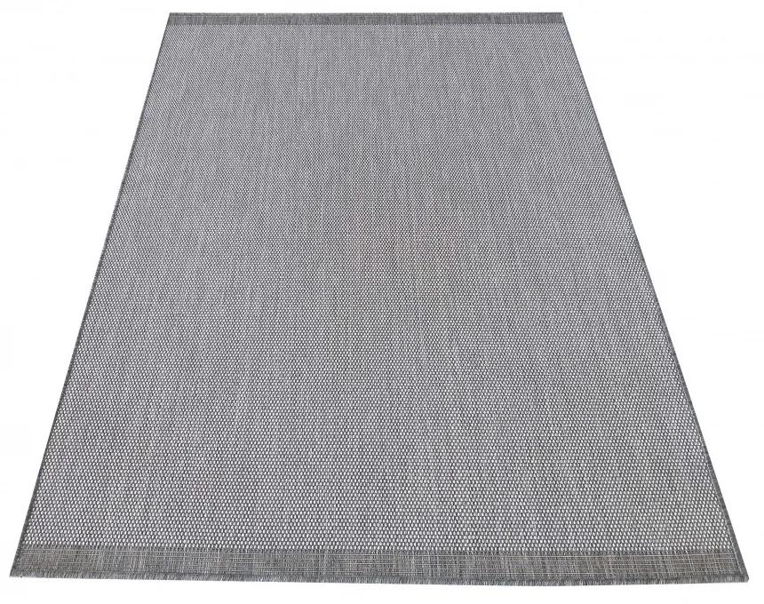Семпъл и елегантен сив гладък килим за универсална употреба Ширина: 120 см | Дължина: 170 см
