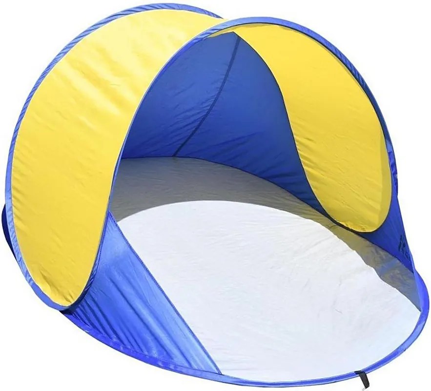 Плажна палатка син/жълти 120x195 см