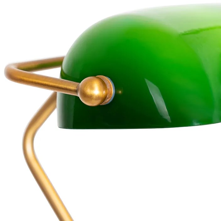 Смарт подова лампа Banker бронз със зелено стъкло, вкл. WiFi A60