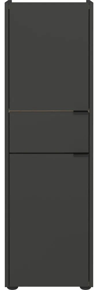 Антрацитен висок шкаф за баня 34x111 cm Forano – Germania