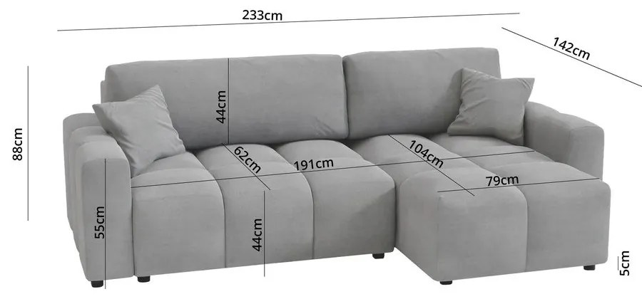 Светлозелен разтегателен ъглов диван (променлив) Luki – Ropez