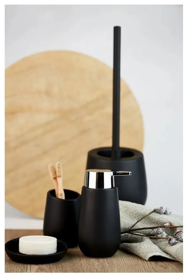 Матово черен керамичен комплект аксесоари за баня Badi – Wenko