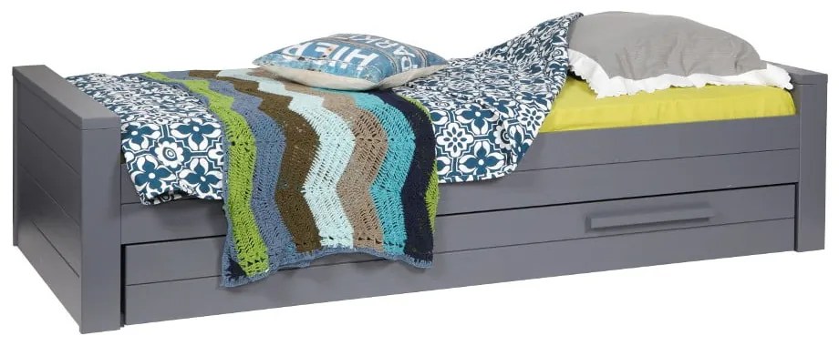 Сиво единично легло 90x200 cm Dennis – WOOOD