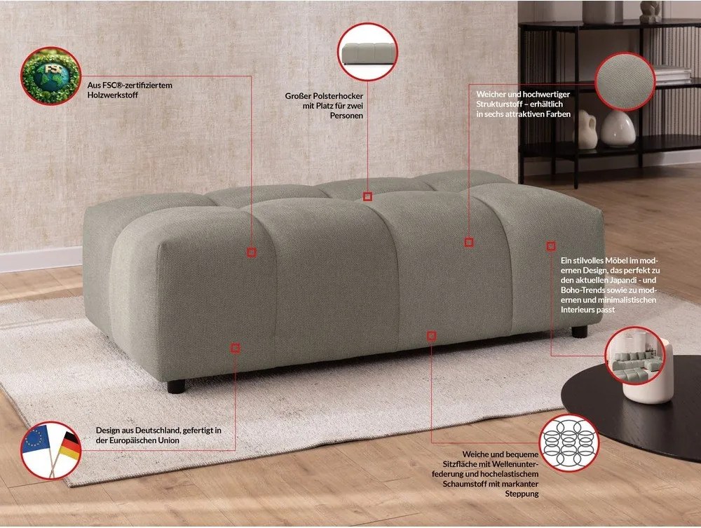 Кафяво-сива табуретка Albane – Ropez