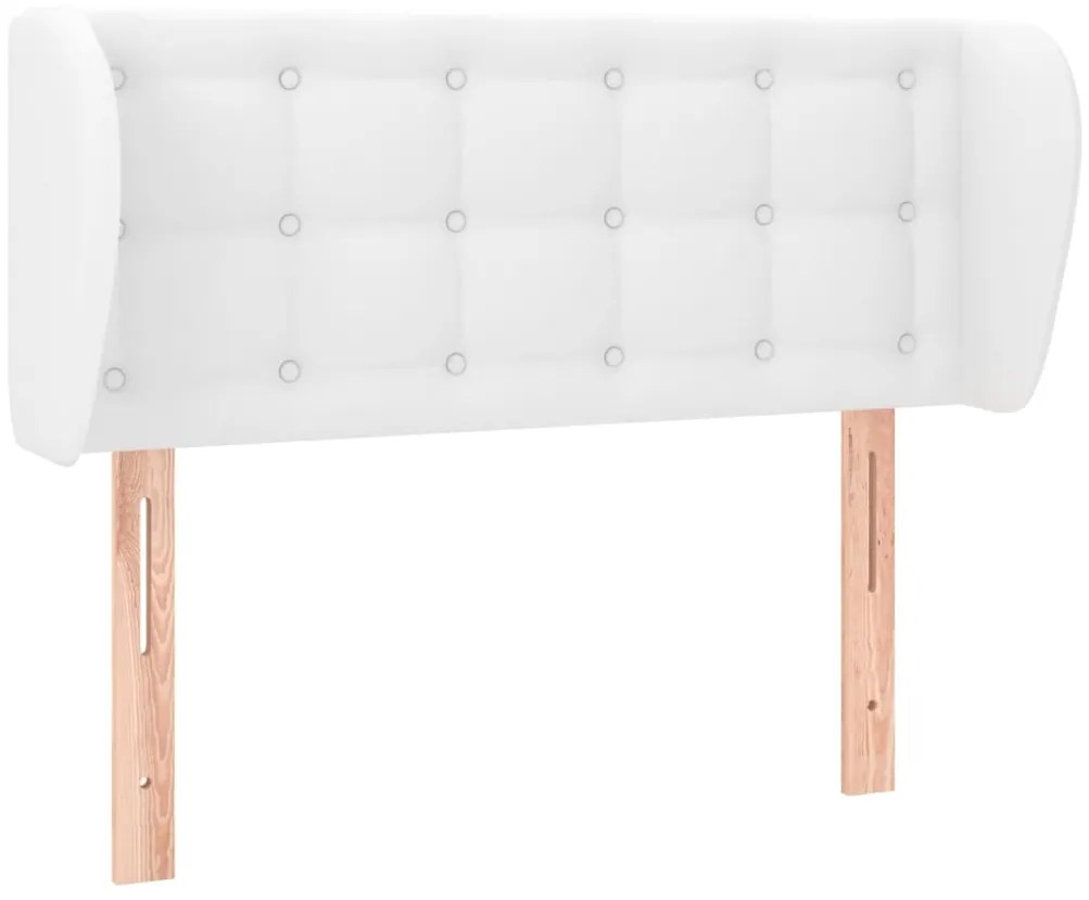 3117217 vidaXL Горна табла с уши, Бяла, 83x23x78/88 см, изкуствена кожа
