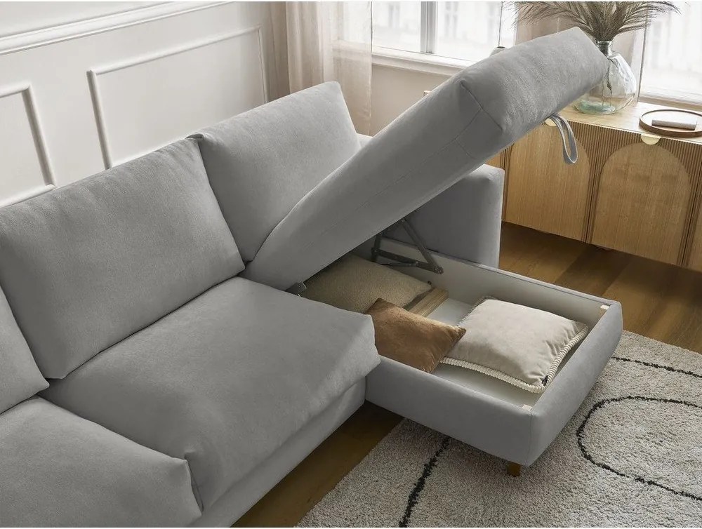 Сив ъглов диван Cocoone – Bobochic Paris