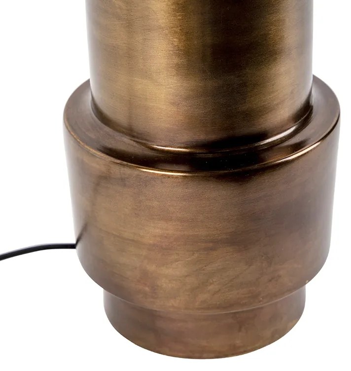 Маса за лампа в стил Арт Деко с абажур бял 50 см - Bruut