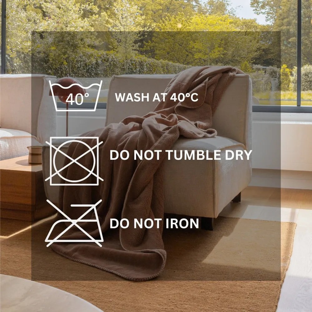 Кафяво-сиво одеяло от микроплюш 150x200 cm Tomo – Tiseco Home Studio