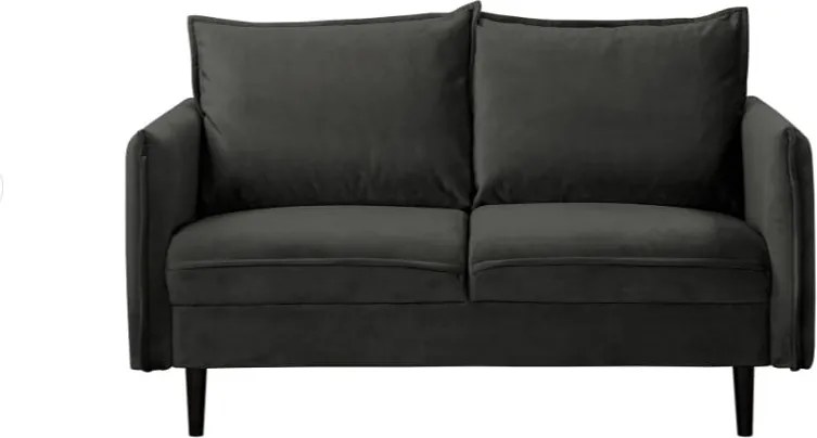 Тъмносив кадифен диван 138 cm Juli – Ropez