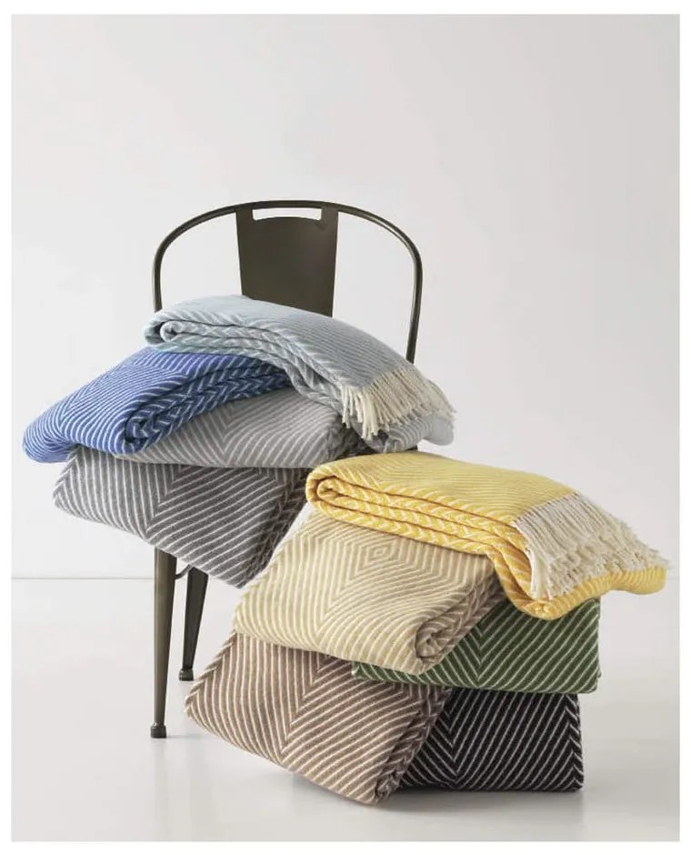 Кафяво каре със съдържание на памук , 140 x 180 cm Tebas - Euromant