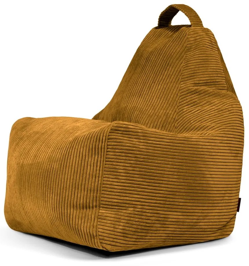 Пуф от рипсено кадифе в цвят горчица Play Amuse – SLOWDOWN