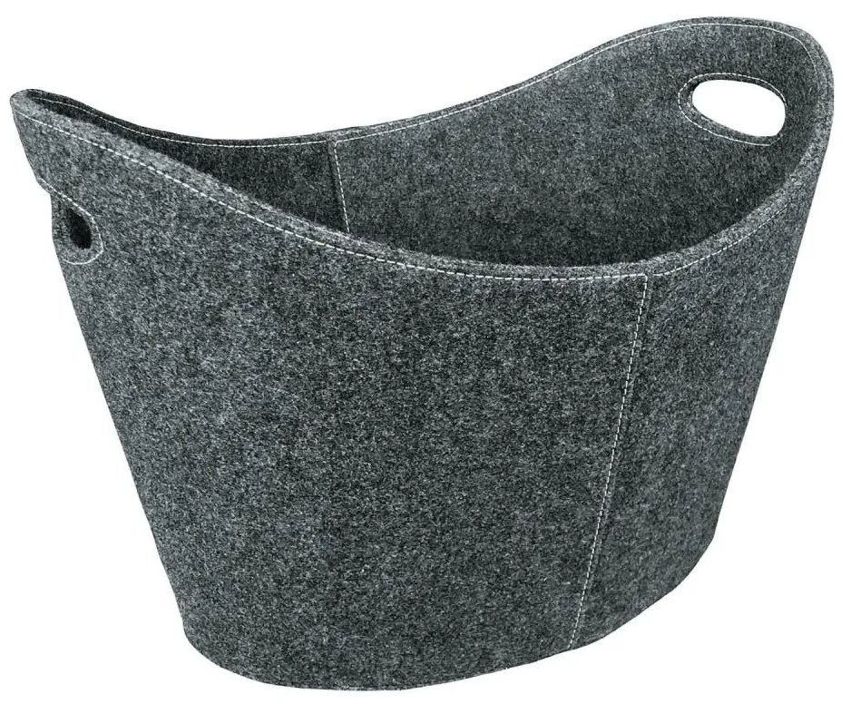 Филцова кошница за дърва с дръжки 54x40 см сив