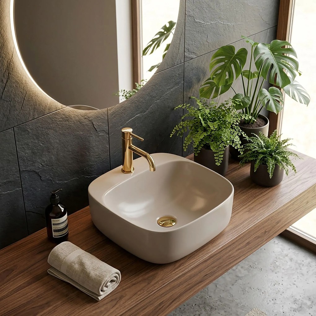 Умивалник за плот Rea Luiza 42 Light Grey MAT