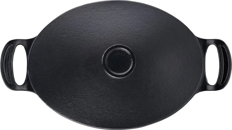 Чугунена тенджера Tefal E2125455 Jamie Oliver, 5.1 л, 45 см, Овална форма, До 250C, Емайлирана, Индукция, Черен