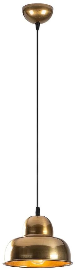 Висящо осветително тяло в златист цвят с метален абажур ø 20 cm Berceste – Opviq lights