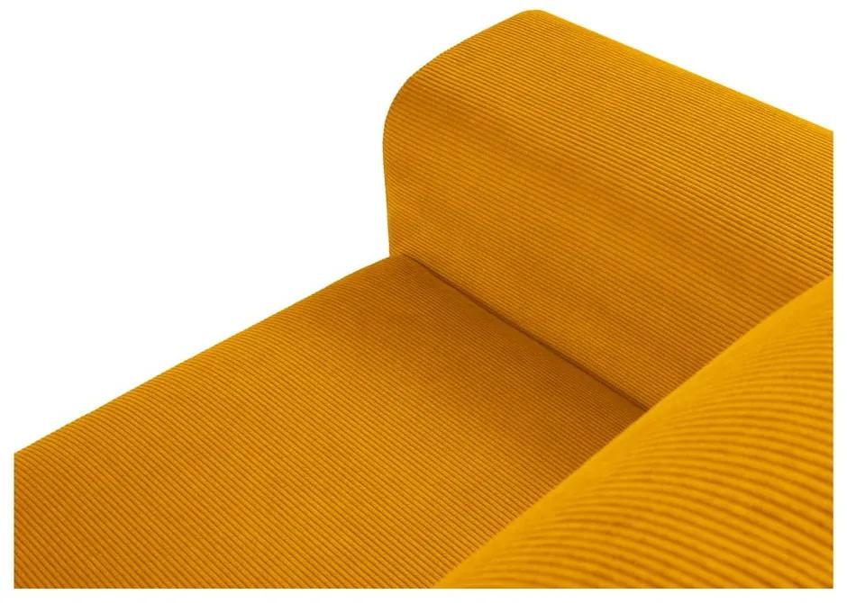 Оранжев ъглов велурен разтегателен диван , десен ъгъл Jazz - Kooko Home