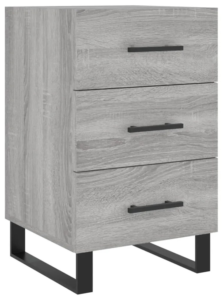 827690 vidaXL Нощно шкафче, сив сонома, 40x40x66 см, инженерно дърво