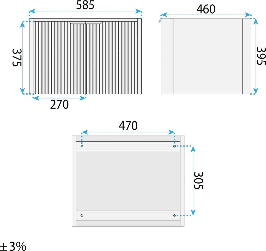 Комплект мебели за баня с мивка Mario 60cm Beige