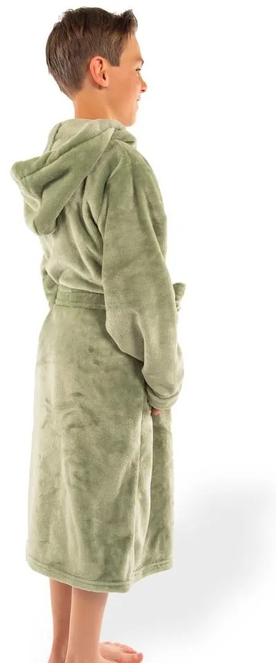 Зелена детска хавлия размер 122-128 от микроплюш Delux – Tiseco Home Studio