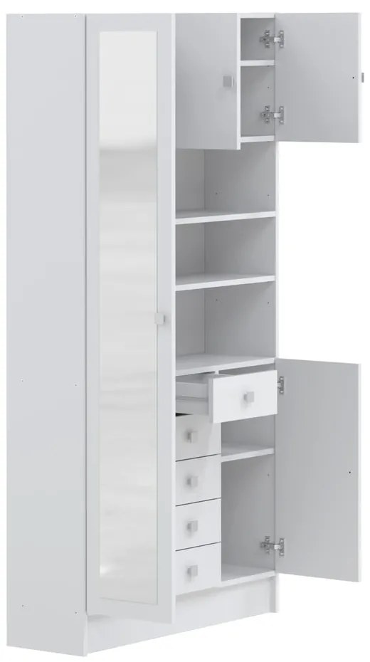 Бял шкаф за баня 90x182 cm Combi - TemaHome