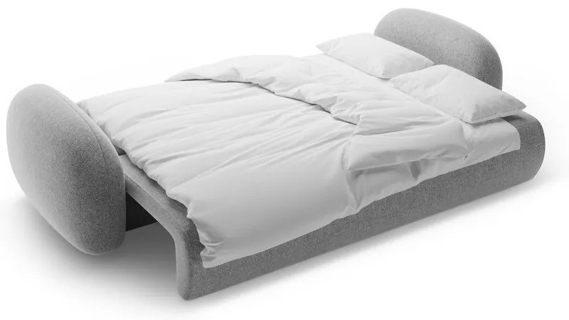 Светлосив шенилов сгъваем/с място за съхранение диван 262 cm Tonale – Cosmopolitan Design