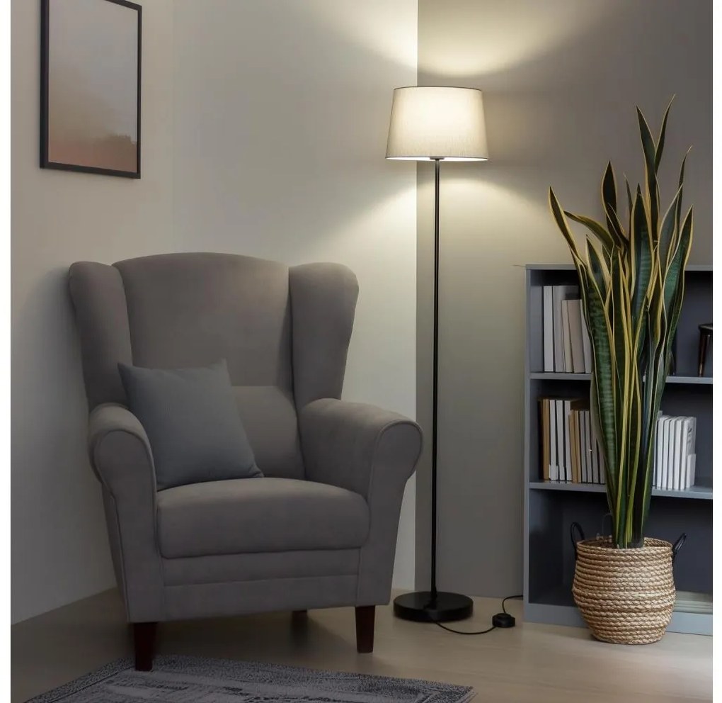 Brilagi - Подова LED лампа CERIA, 1xE27/40W/230V, диам. 30 см, сива/черна