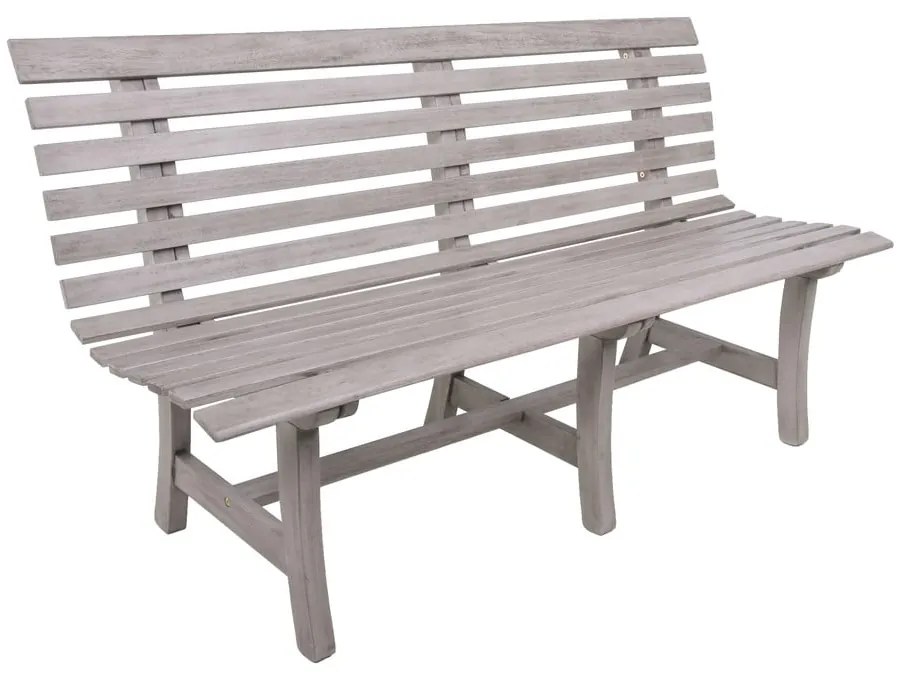 Сива градинска пейка от масивно дърво Mandalay – Garden Pleasure