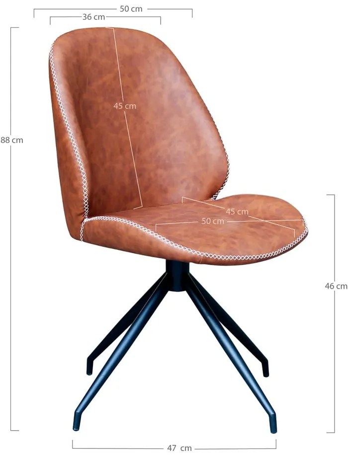 Черни трапезни столове в комплект от 2 броя Monte - House Nordic