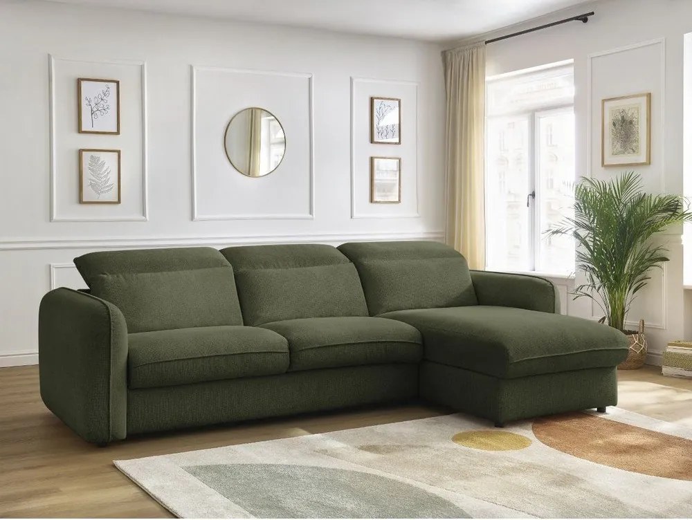 Зелен ъглов диван Achille – Bobochic Paris