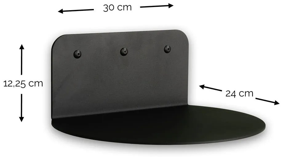 Кафяво-сив метален стенен рафт 30 cm Flex – Spinder Design