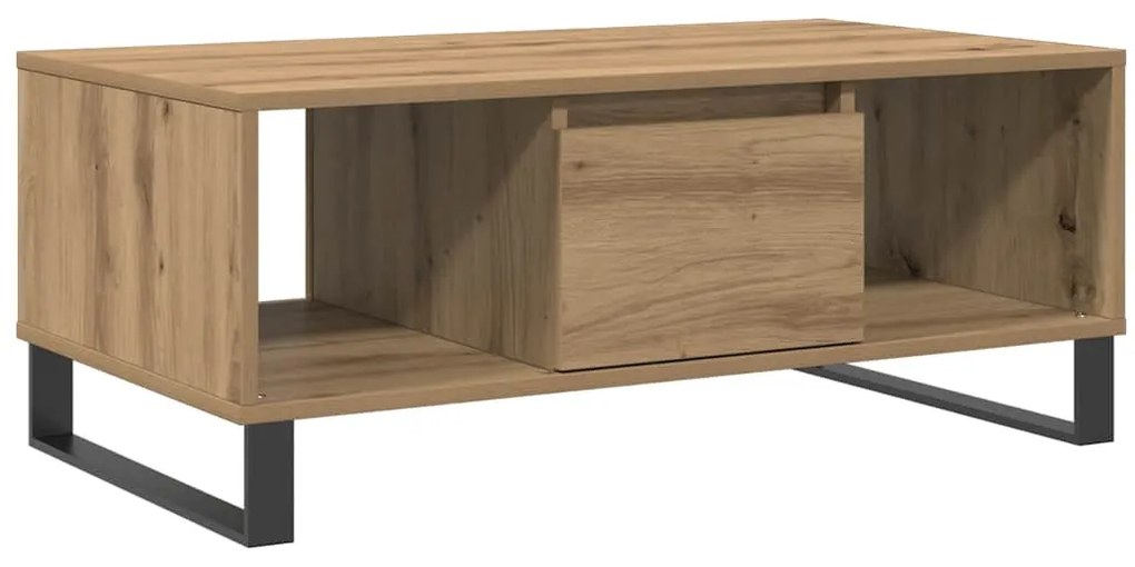857341 vidaXL Кафе маса, дъб артизан, 90x50x36,5 см, инженерно дърво