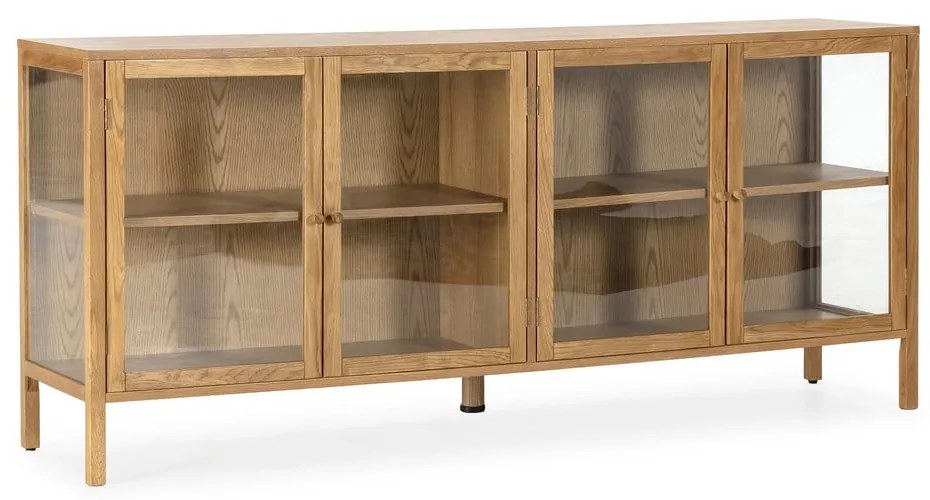 Витрина от декор от дъб в естествен цвят 180x80x40 cm Ceci – MOME