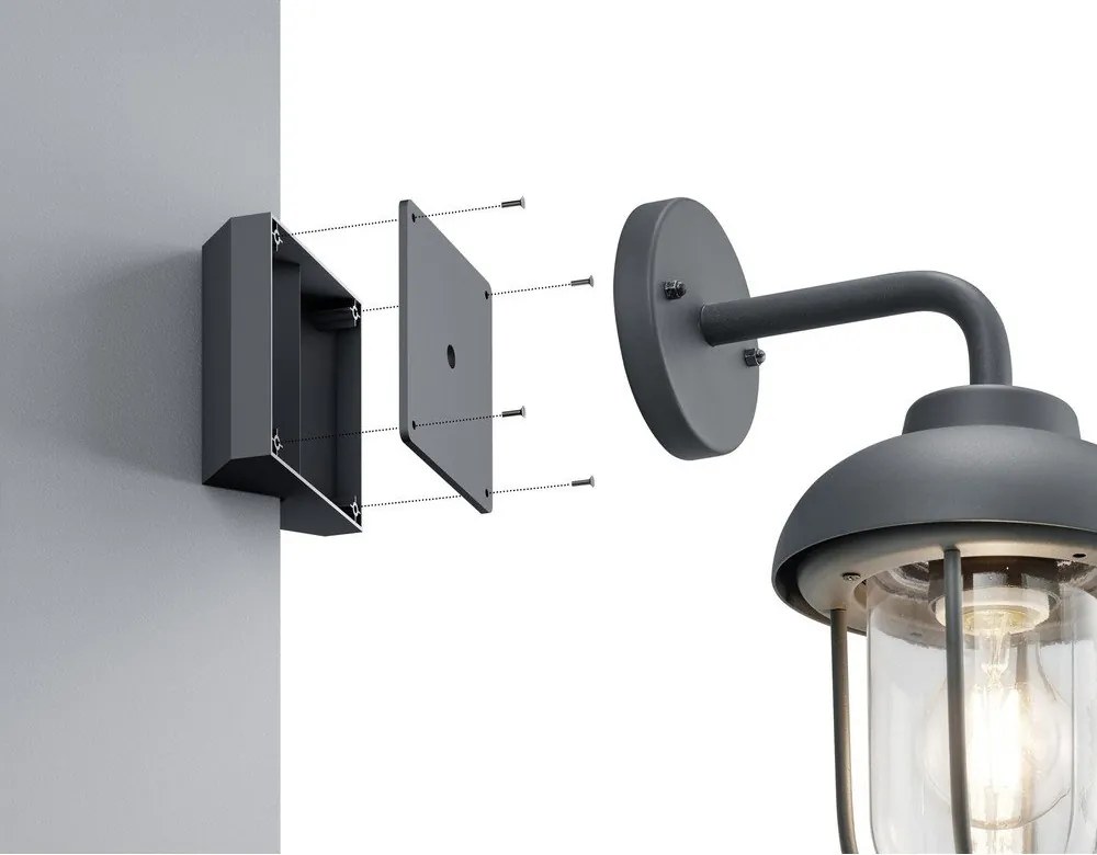 Външно осветително тяло (височина 1 cm) Eckbefestigung – Trio