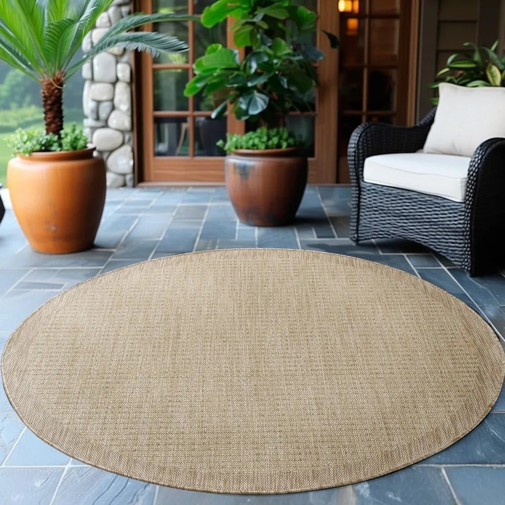 Бежов кръгъл външен килим ø 160 cm Giza – Ayyildiz Carpets