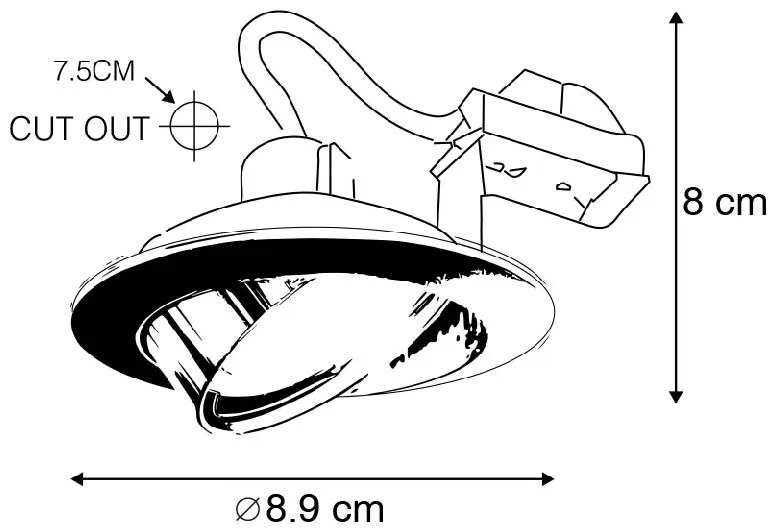 Комплект от 6 вградени прожектори бели наклоняеми - Cisco