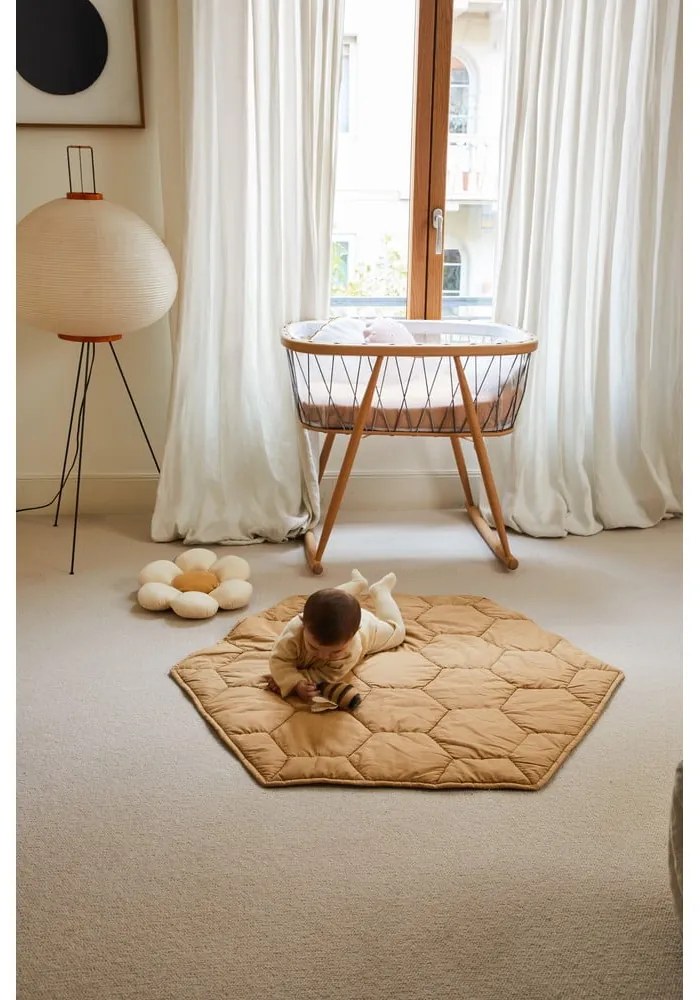 Жълто детско килимче за игра Honeycomb – Lorena Canals