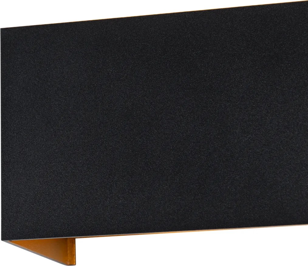 Външна стенна лампа черна със злато с LED 4-светлина IP54 - Edwin