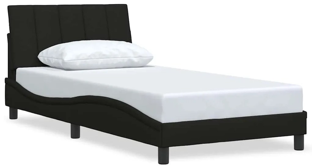 3310372 vidaXL Рамка за легло без матрак Hanko, черна, 100x200 см, плат