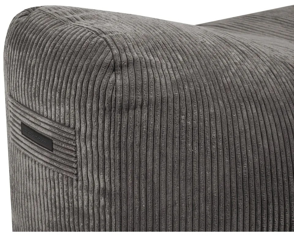 Кафяв пуф от рипсено кадифе Snug 130 – SLOWDOWN