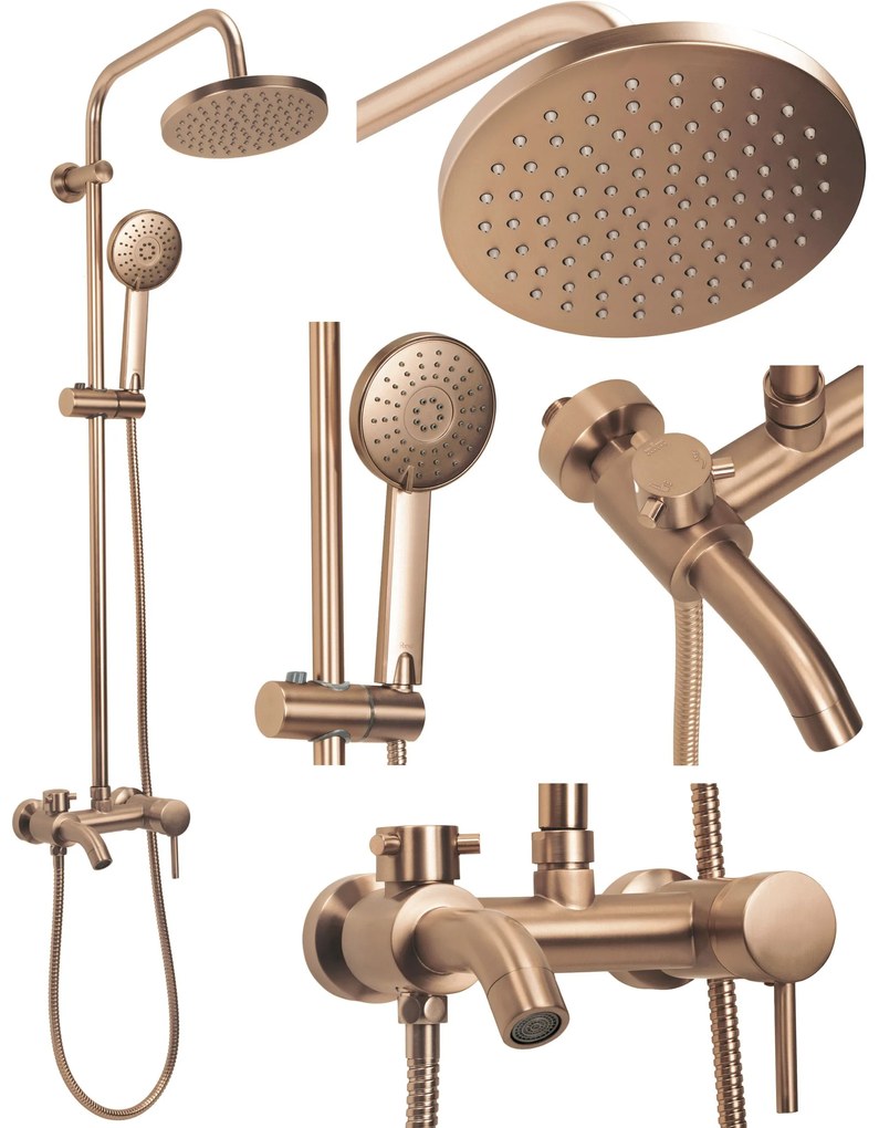 Комплект за душ Rea Luis Brush Copper
