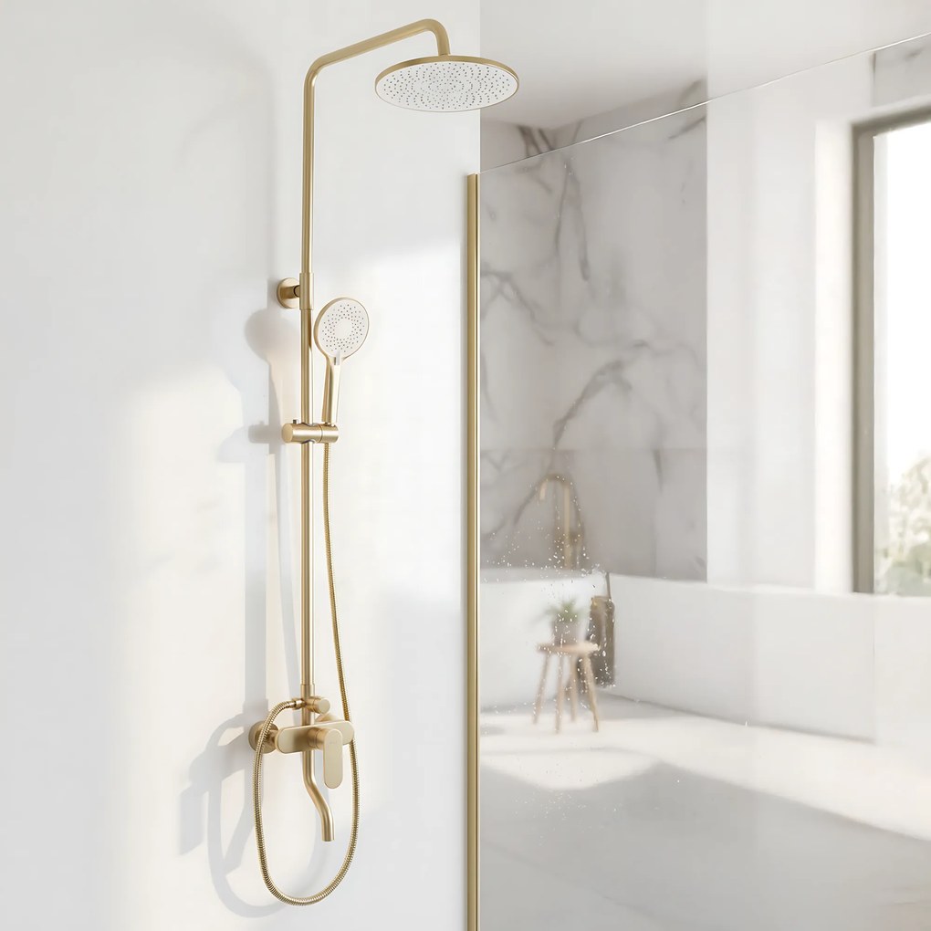 Комплект за душ REA DROP Brush Gold