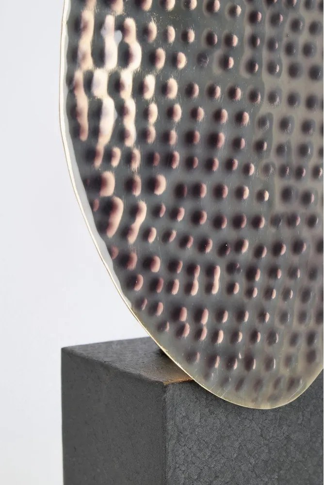 Антрацитна метална настолна лампа с метален абажур (височина 46 cm) Neev – Bizzotto