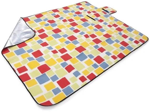 Цветно плажно одеяло с кариран модел Ширина: 200 см | Дължина: 220 см